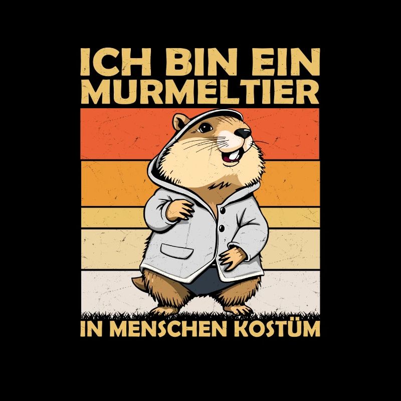 Ich bin ein Murmeltier in Menschen Kostüm Nagetier