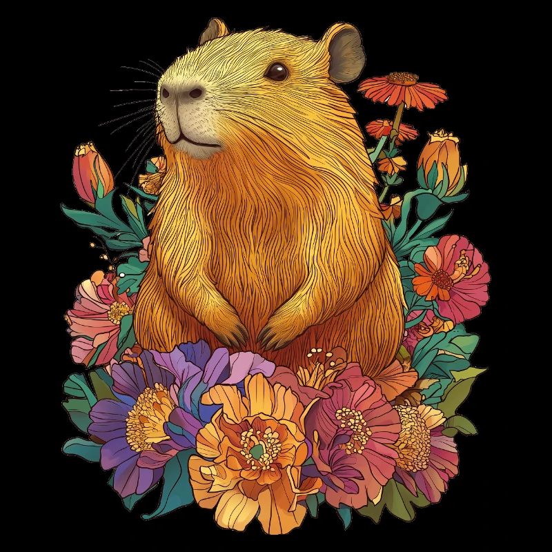 Fleurs de capybara