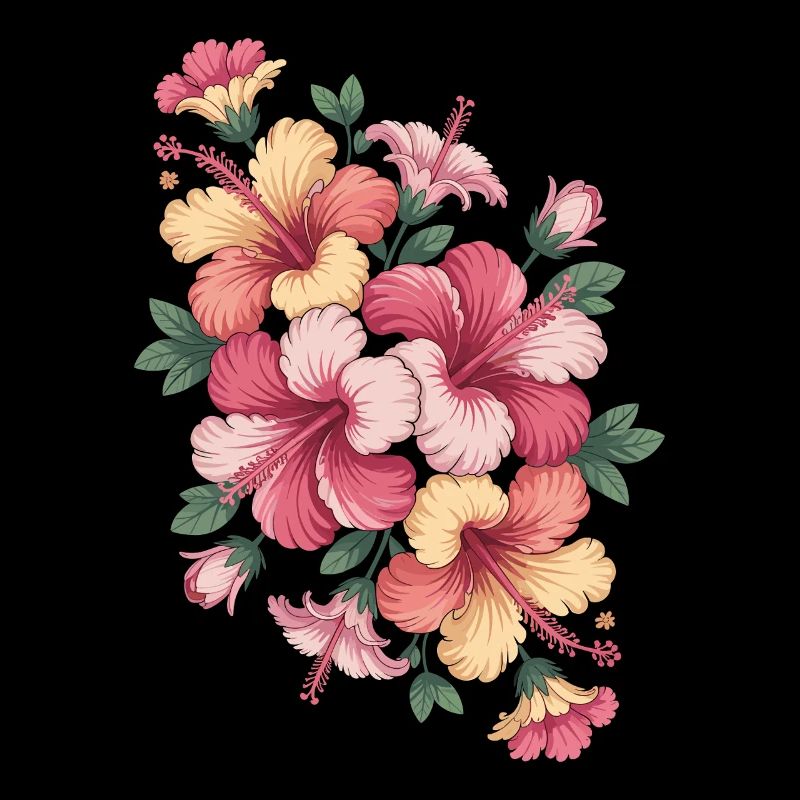 Hibiskus Boho Blume Verträumtes Design