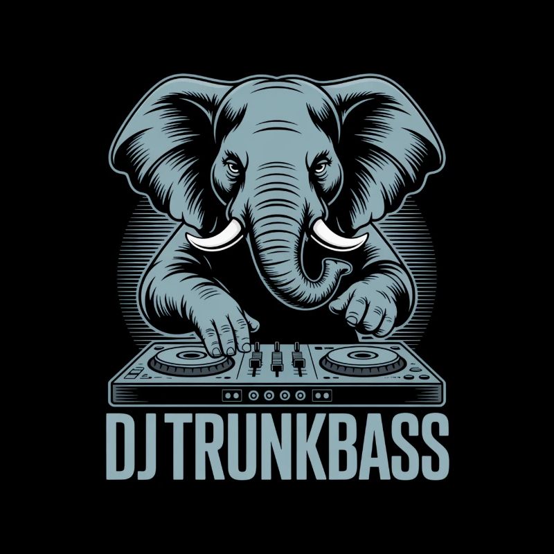 DJ Trunkbass Elephant à la table de mixage basse