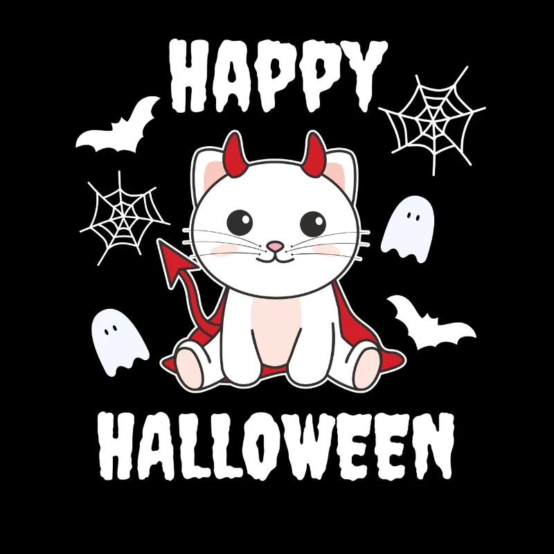 Costume de diable pour chat joyeux Halloween