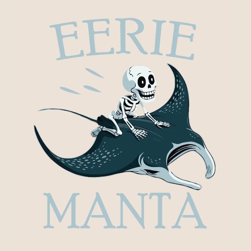 Skeleton on manta ray