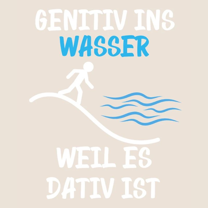 Genitive into the water because it's dative