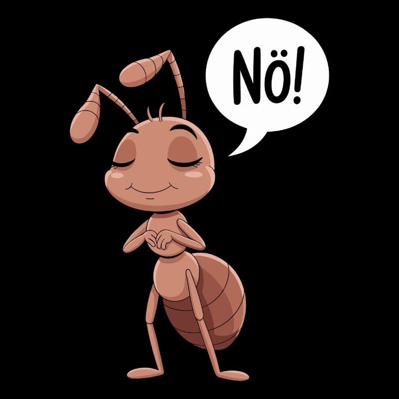 Non! Illustration de fourmi drôle