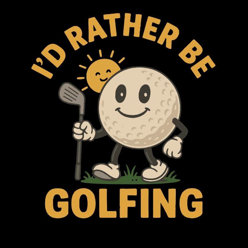 I'd Rather Be Golfing Funny Golf Play Golf