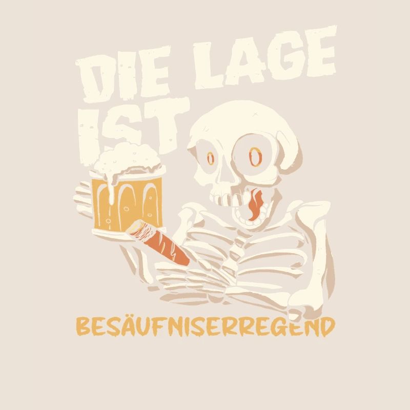The situation is drunken, skeleton
