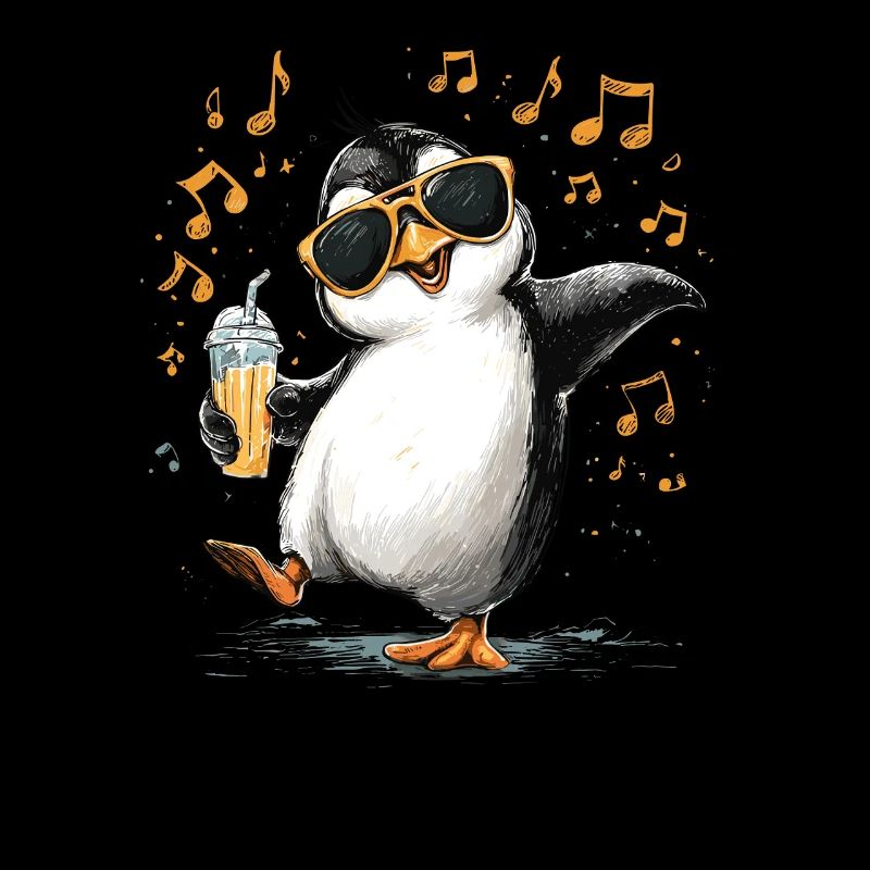 Pingouin d’été avec lunettes de soleil