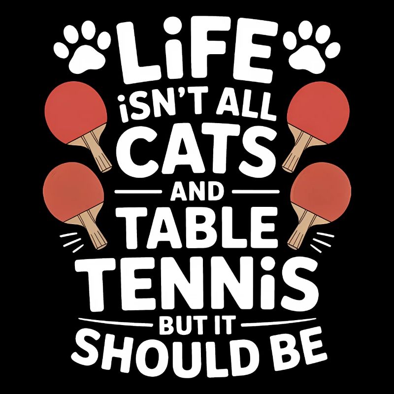 Dicton de tennis de table, blague de chat, cadeau de tennis de table