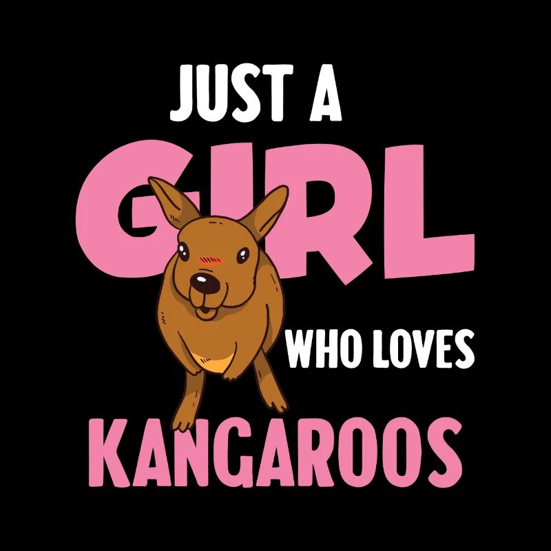 Nur ein Mädchen, das Kängurus liebt