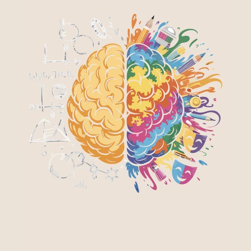 Explosion créative des couleurs du cerveau