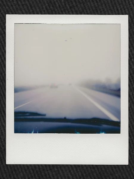 Neblige Autobahn