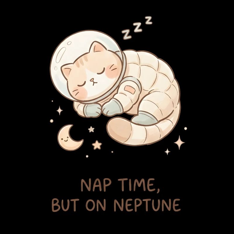 Nap Neptune | Chat de l’espace mignon
