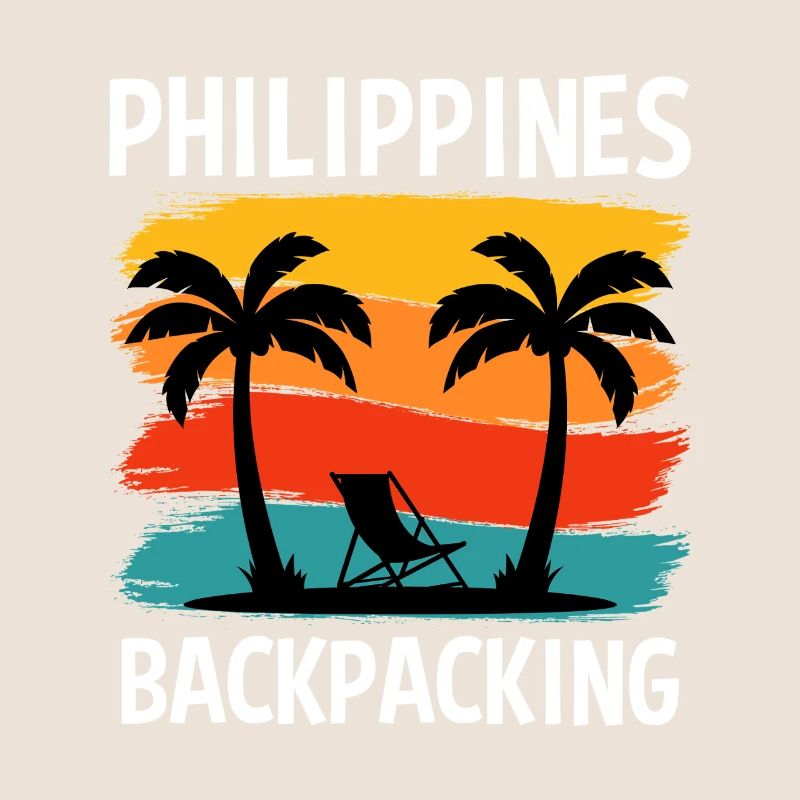 Conception du coucher de soleil dans la randonnée à dos aux Philippines