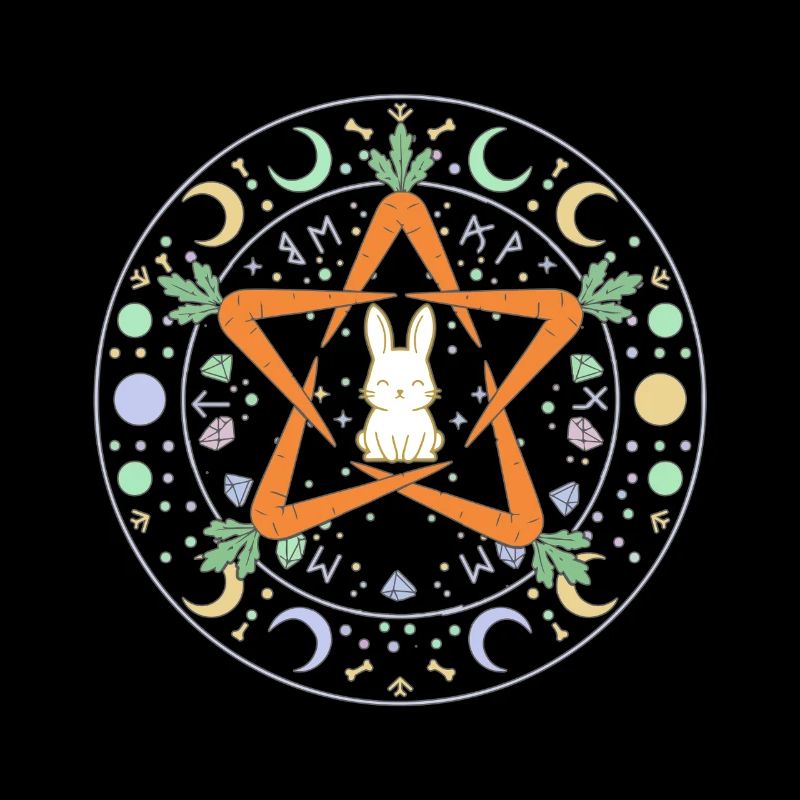 Pentagram Carrot Bunny Occult Easter