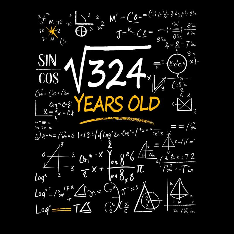 18 Years Birthday Math Formulas Funny