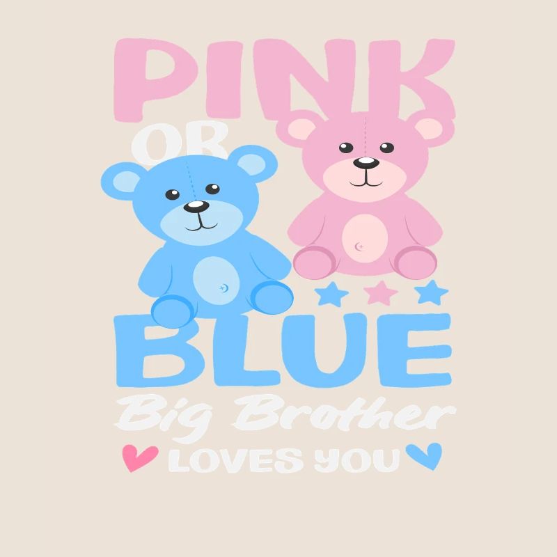 Pink Oder Blau Großer Bruder Liebt Dich