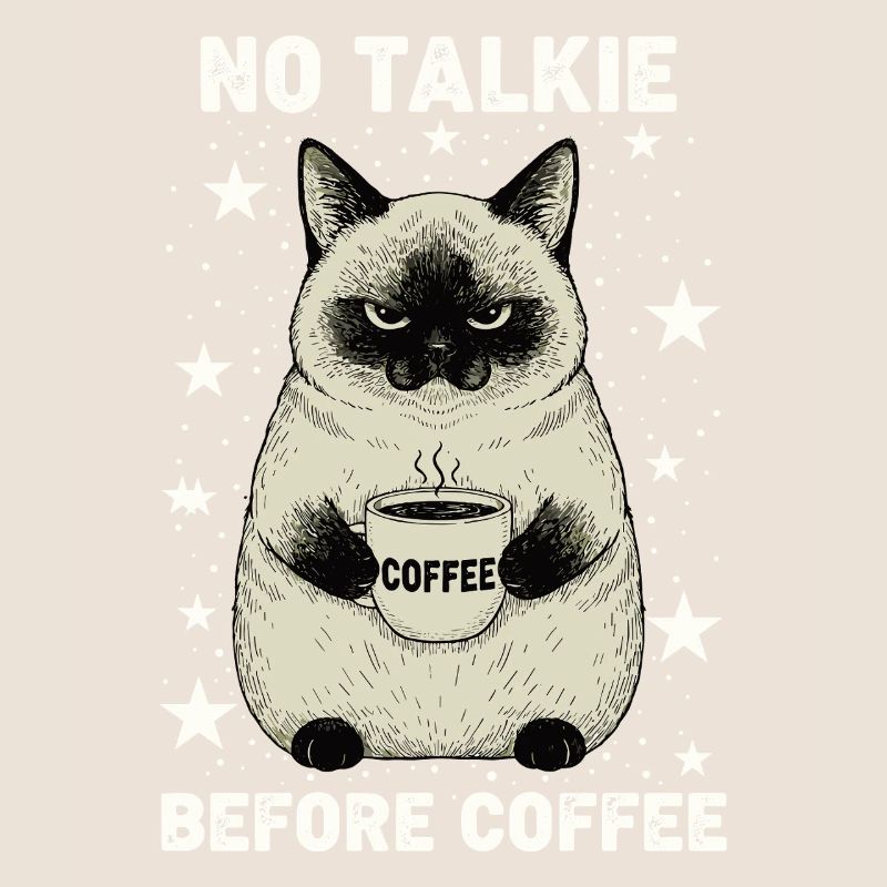 Pas de conversation devant un chat amateur de café