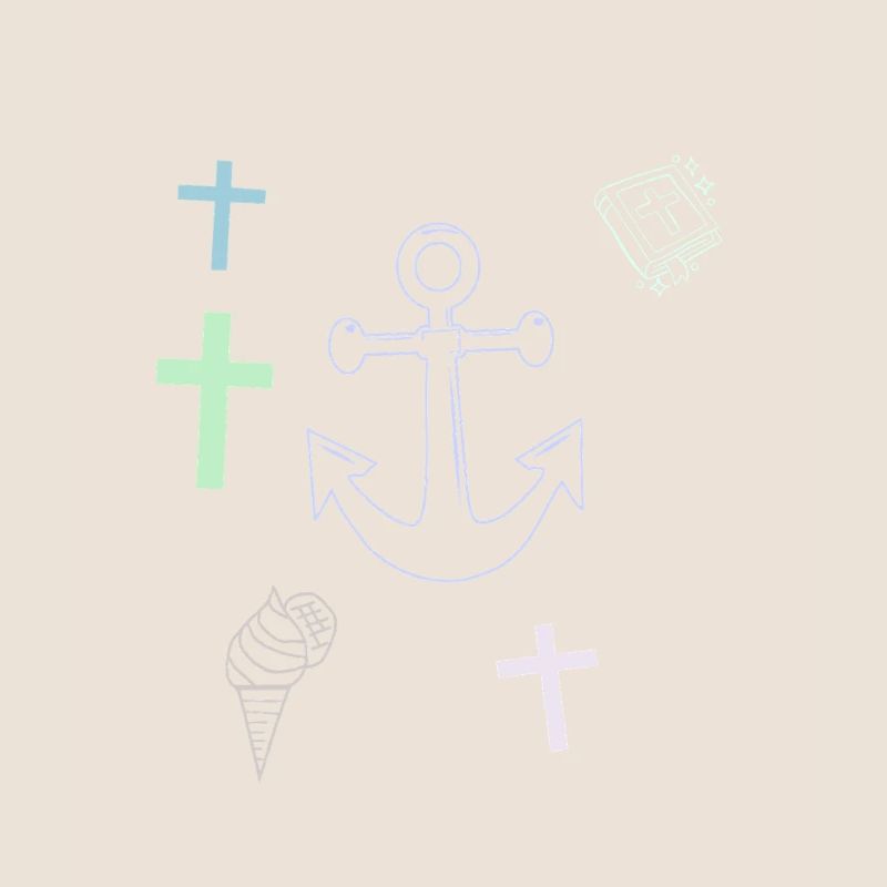  Anker Kreuz Eis maritim