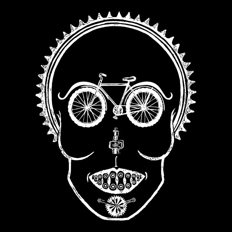 Conception d’illusion optique de crâne de vélo