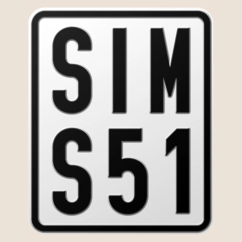 Simson S51 Moped License Plate