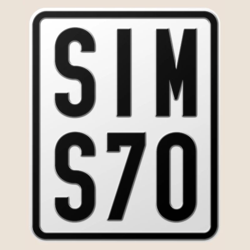 Simson S70 Moped Kennzeichen