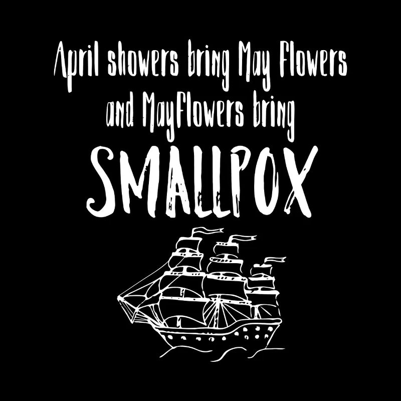 Mayflower Pocken-Satirisches Schiffsabschlag