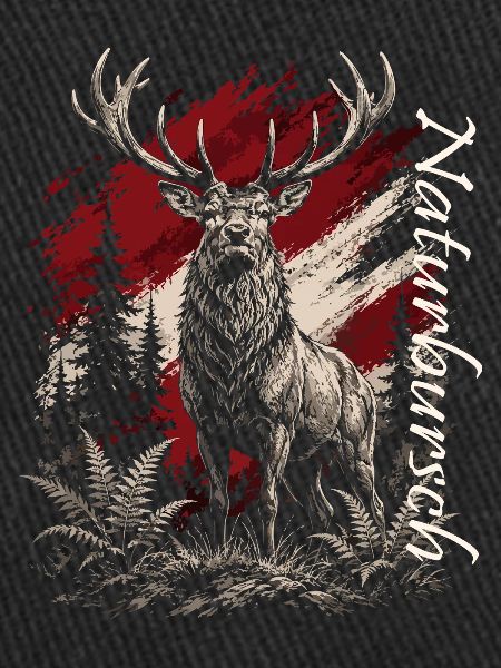 Hirsch im Wald – Rustikal Illustration