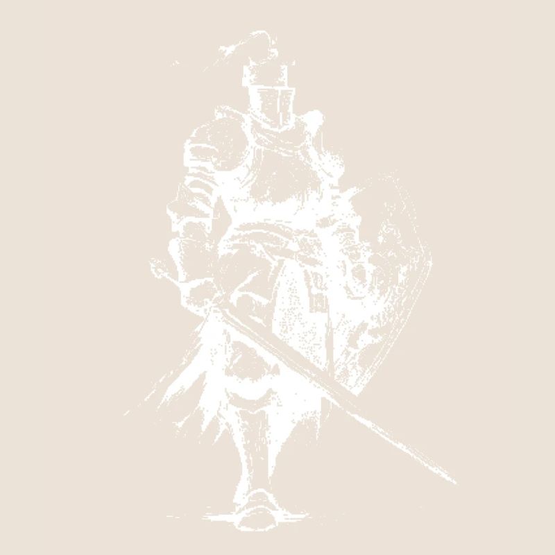Medieval Knight Silhouette with Lance