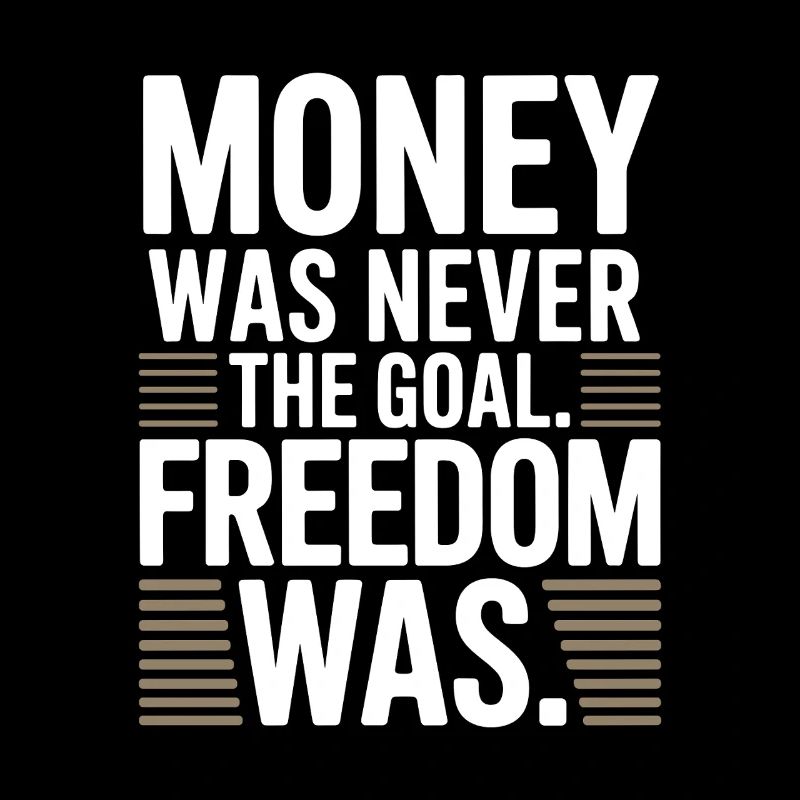 Objectif financier Esprit de liberté Entrepreneur Liberté