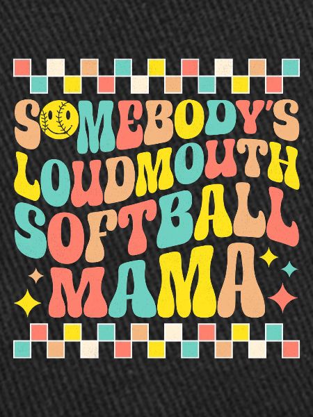 Softball Mama im Retro-Stil