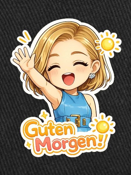 Guten Morgen Chibi Fröhlich