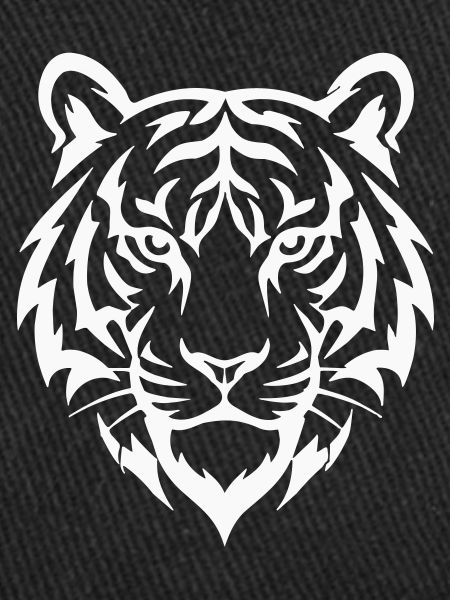 Stylized White Tiger Head