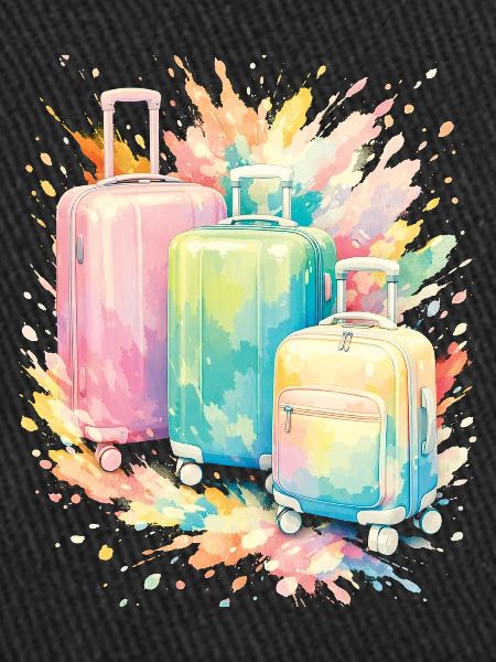 Reisekoffer Pastel Colour Splash Art