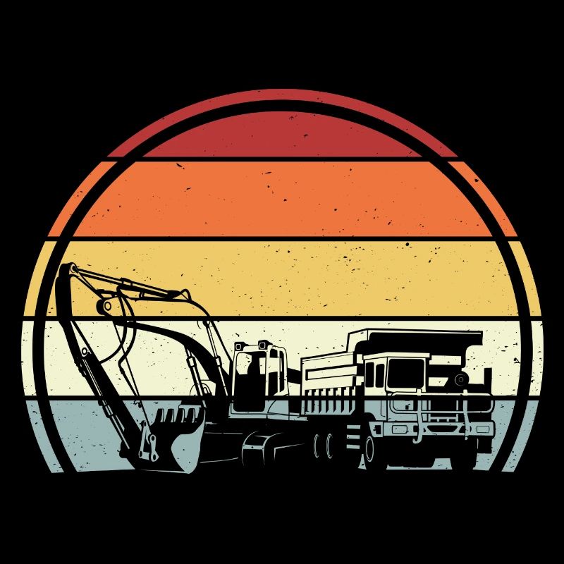 Excavator construction site
