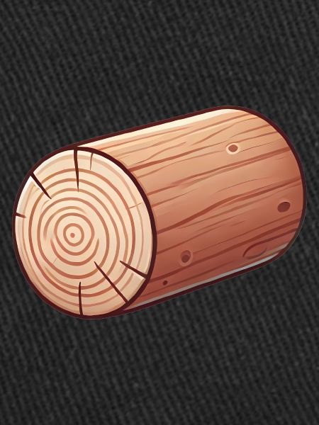 Rustikale Holzblock-Illustration