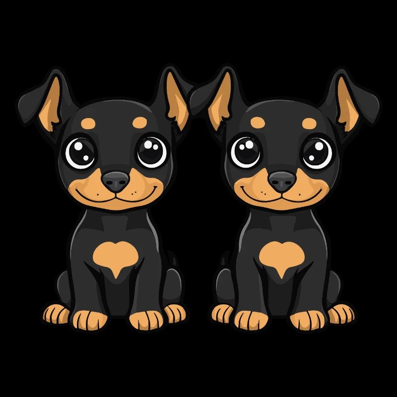 Doberman Hund Comic