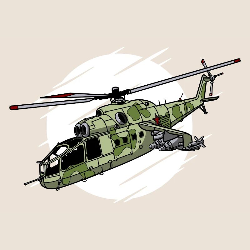Sun Attack Helicopter MI 24 Russie soviétique