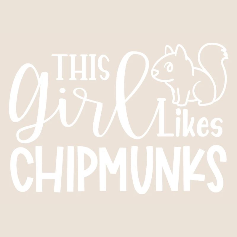 Fille Aime Les Chipmunks Écureuil Mignon Nature