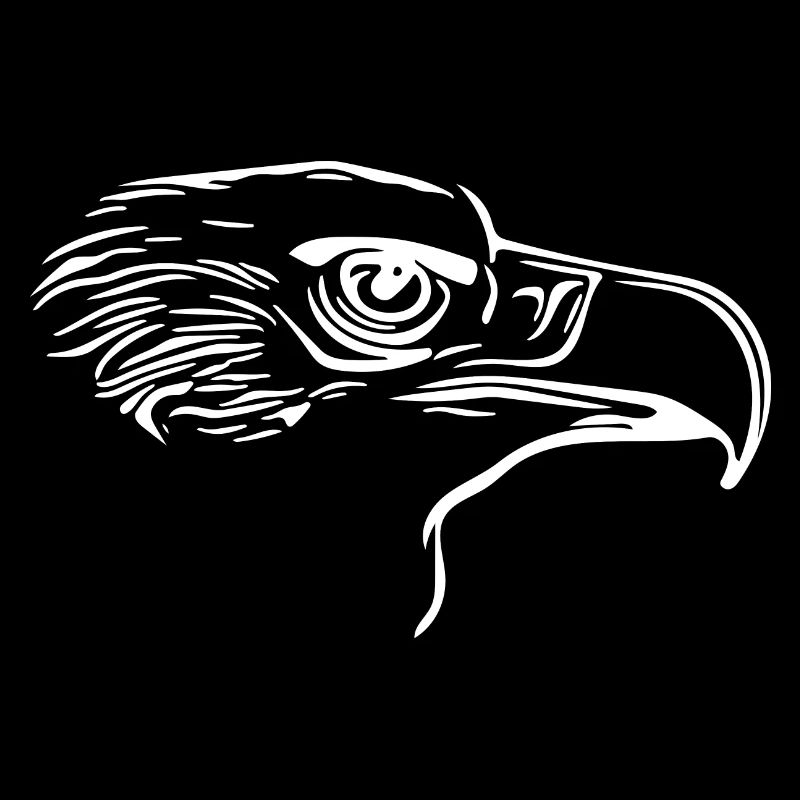 Elegant bird head with large beak