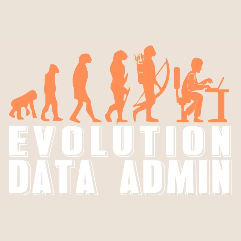 Évolution rétro drôle d’un t-shirt DATA Admin