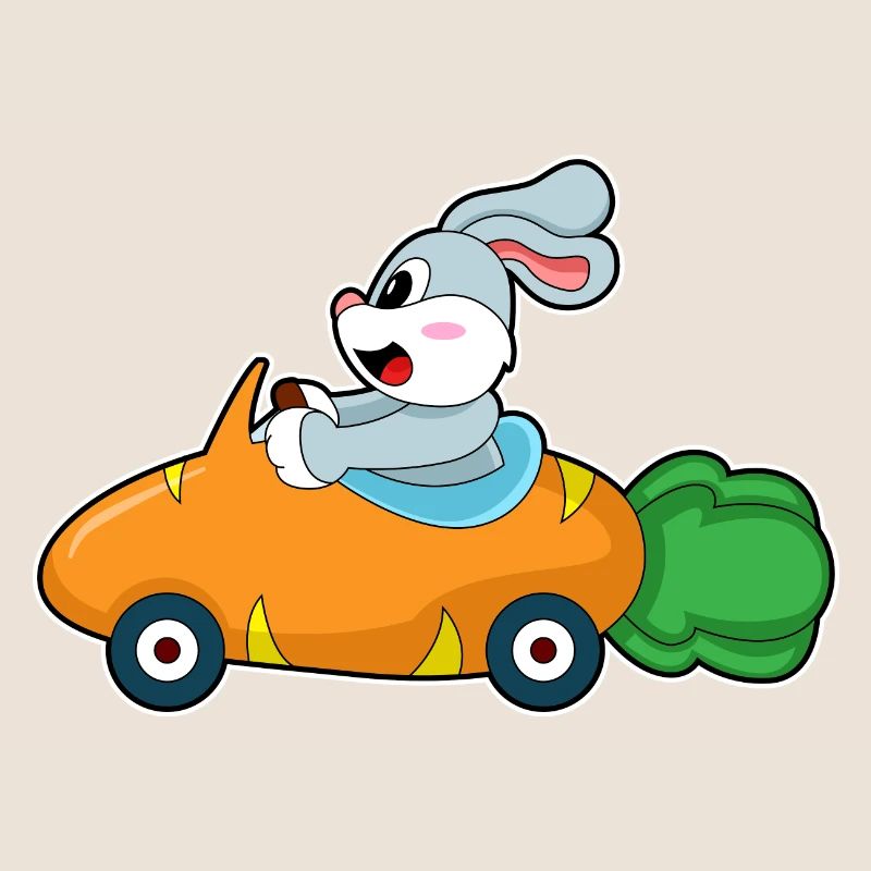 Rabbit Carrot Car