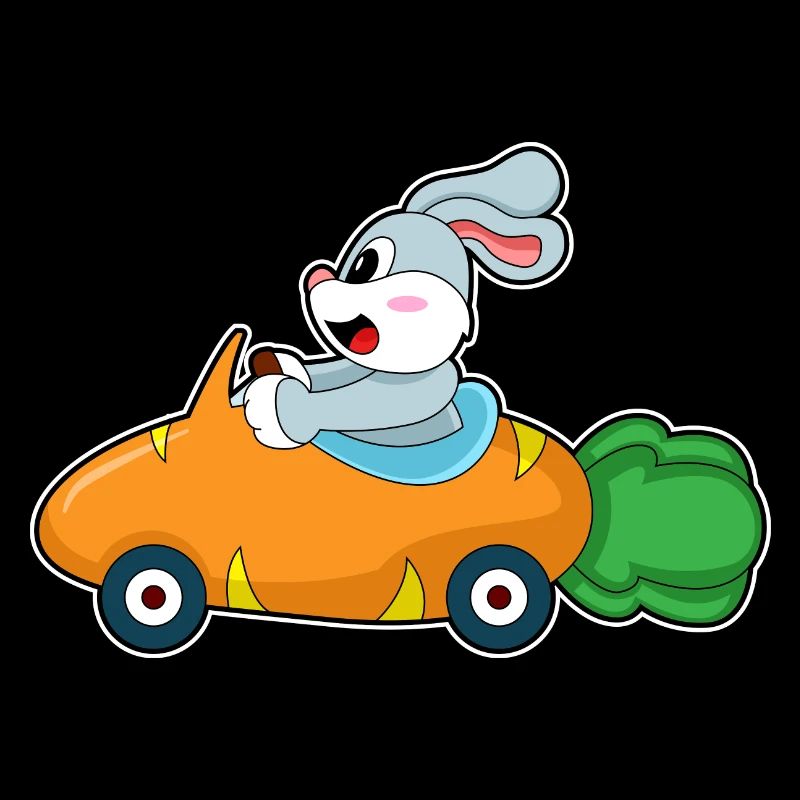 Rabbit Carrot Car