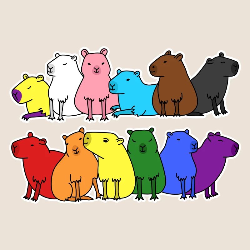 Fierté Progrès Flag Capybara Egalité
