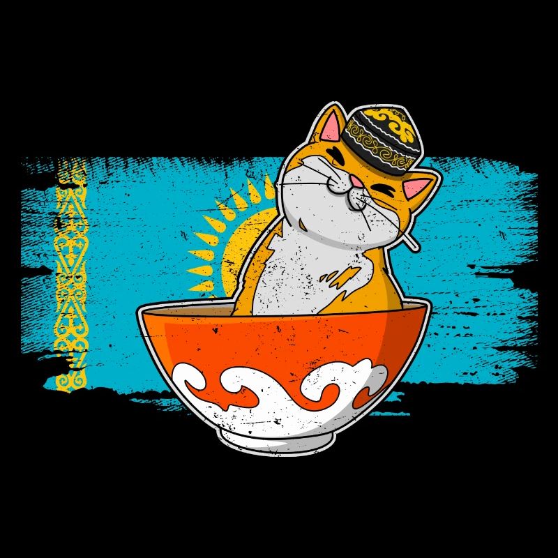 Kasachstan UdSSR Flage Astana Katze Herkunft