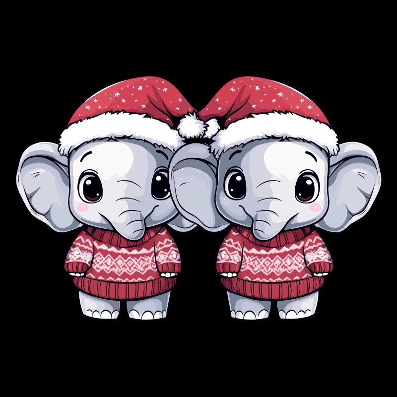 L’équipe de Noël des éléphants
