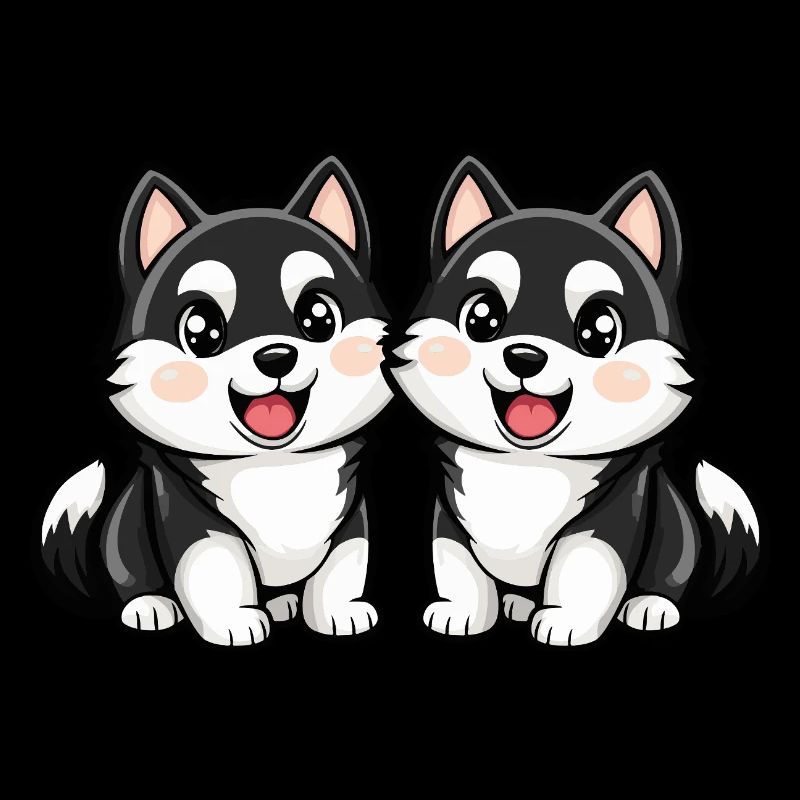 Husky Hund Comic