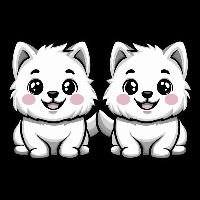 Samojede Hund Comic