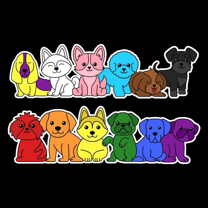 Pride Progress Flag Dogs for Equality