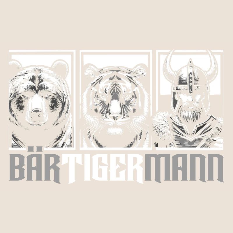 Bärtigermann Bär Tiger Mann Geschenk Bart