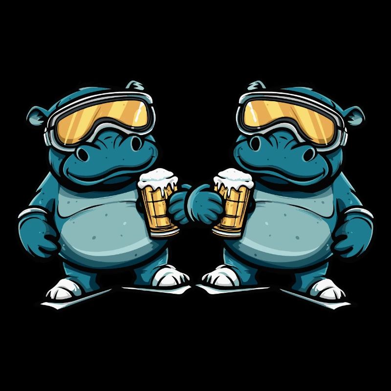 Hippopotamus Ski Team Beer